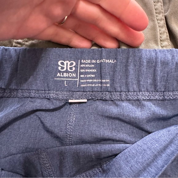 Albion fit womens chambray blue jetsetter joggers size Large active wear pull on - Picture 2 of 3